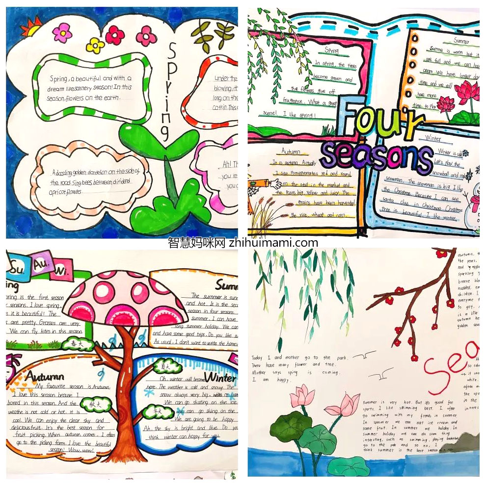 一组简单又漂亮的英语手抄报-图6