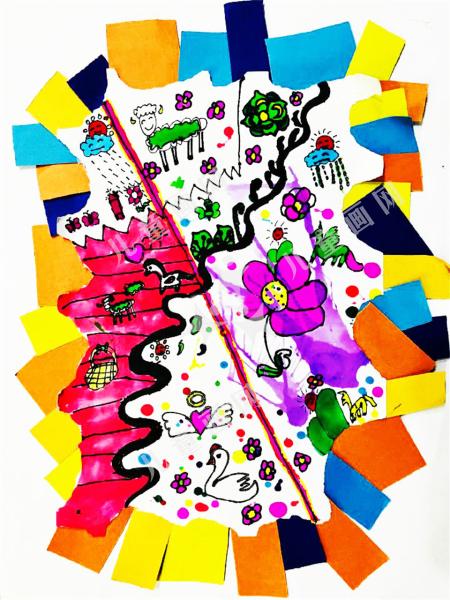 儿童创意画-美丽世界