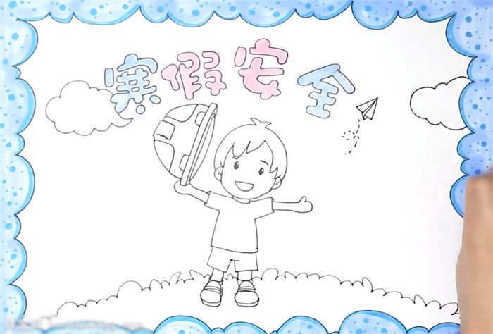 关于寒假安全宣传手抄报-图3