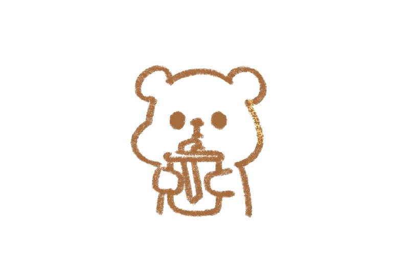 喝奶茶的小熊怎么画-图3