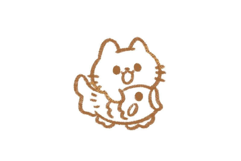 年年有鱼 小猫和它的鱼怎么画-图3