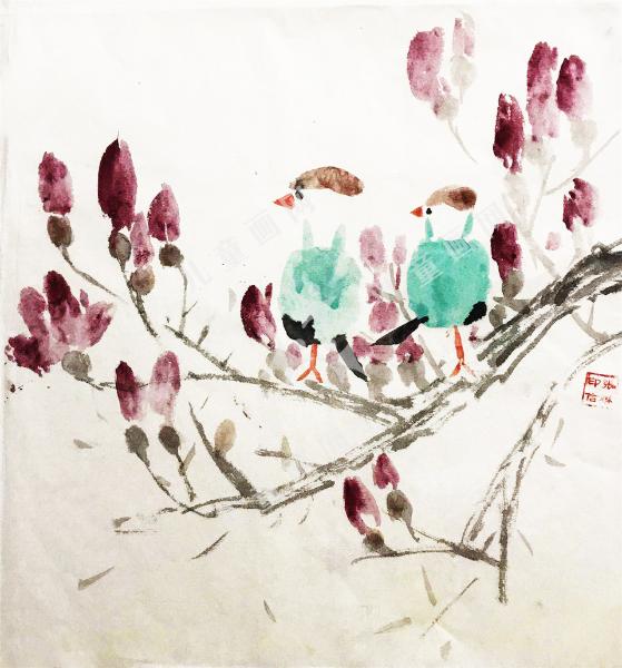 岁月静好-创意花手绘作品