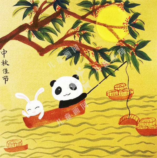 创意中秋佳节绘画欣赏