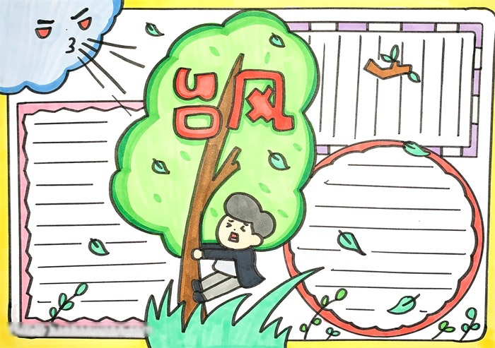 关于台风的手抄报教程