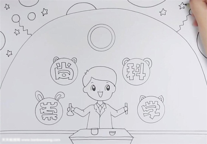 怎么画关于崇尚科学的手抄报-图2