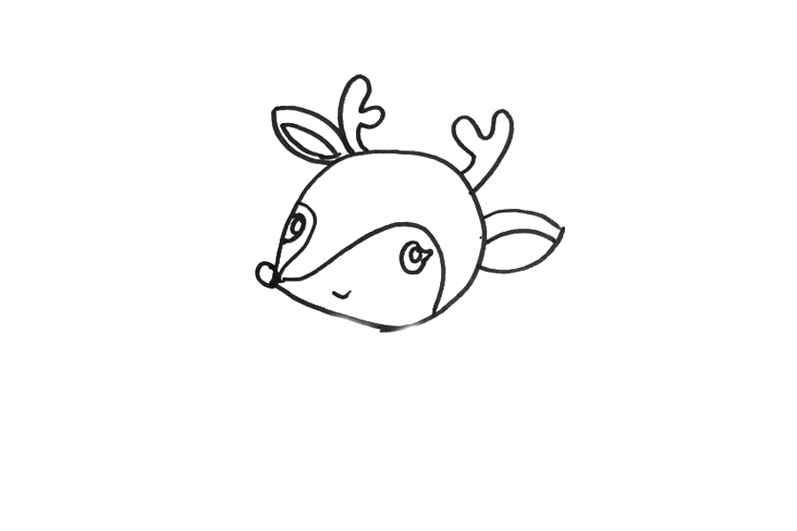 简单可爱的小鹿怎么画-图1