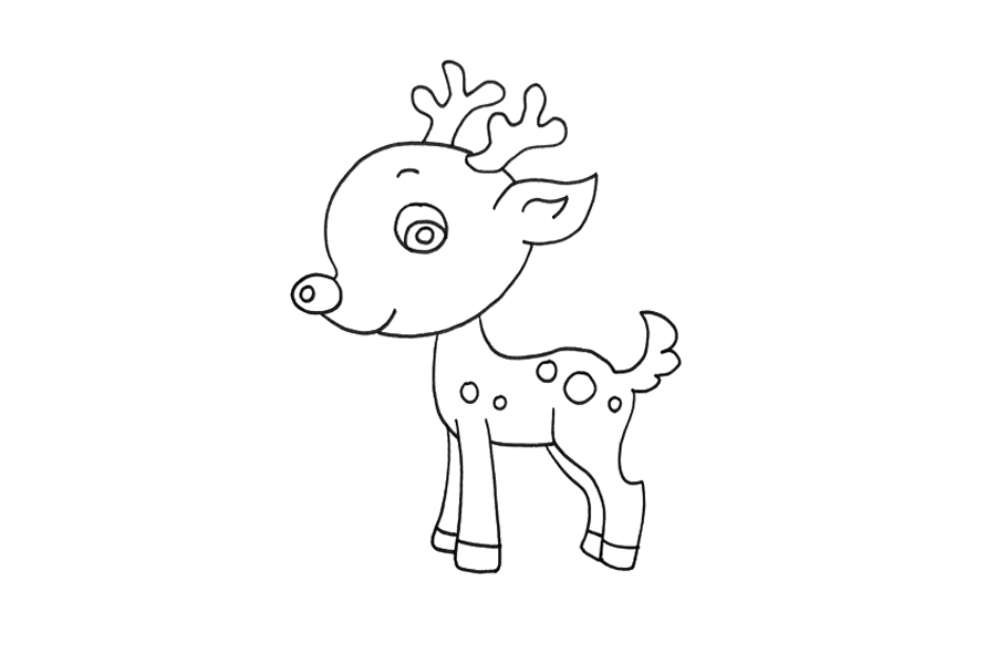 可爱梅花鹿怎么画-图3