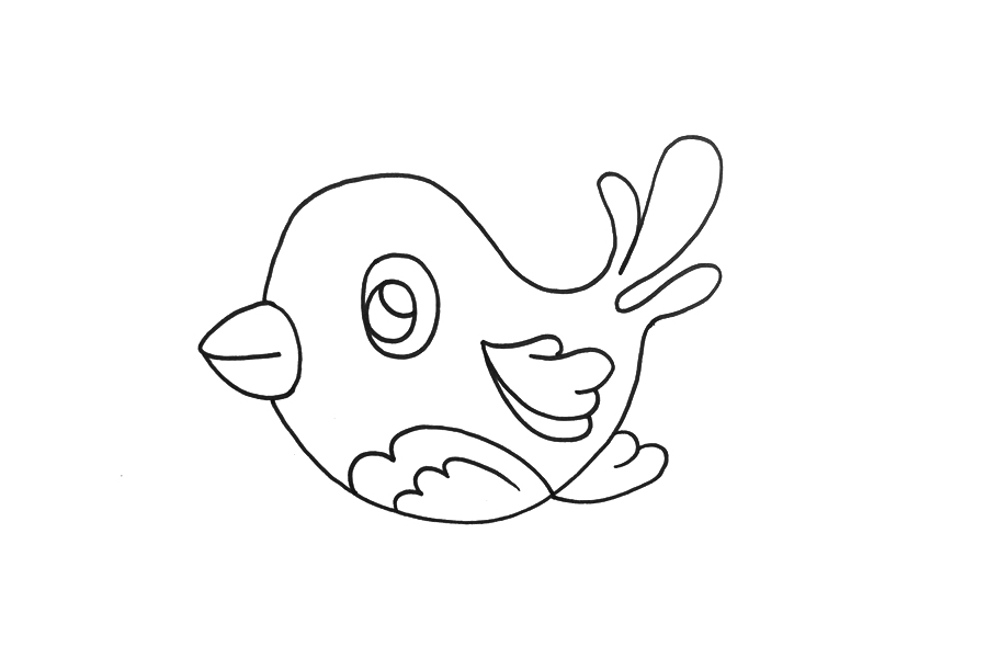 可爱的小鸟飞怎么画-图3