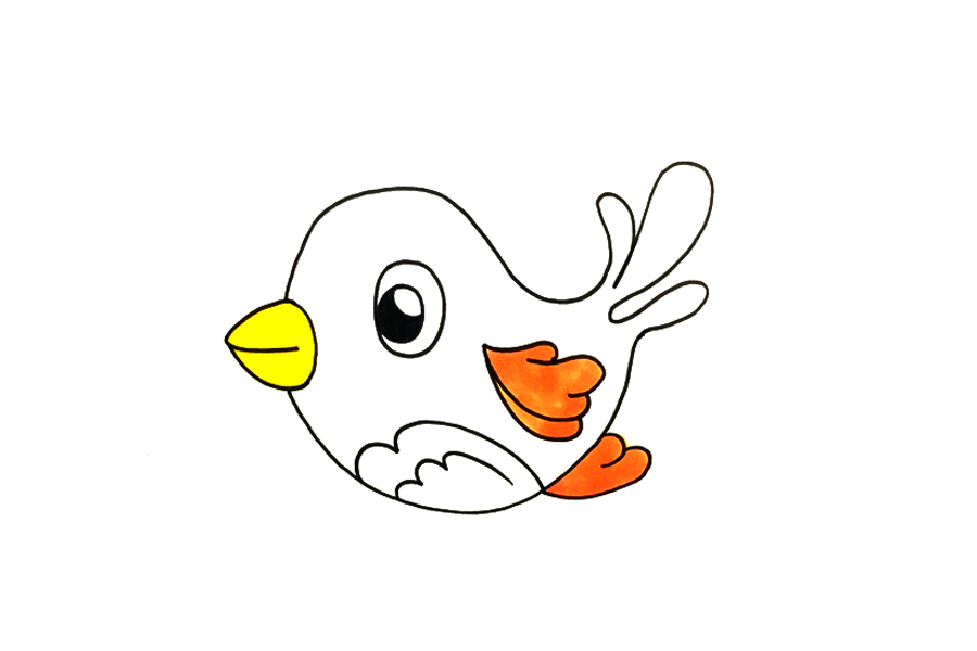 可爱的小鸟飞怎么画-图4