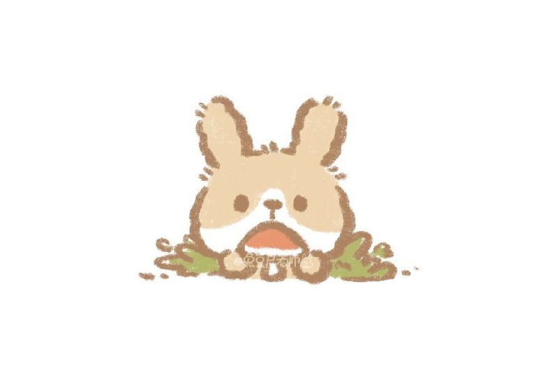 采蘑菇的小兔子简笔画画法步骤-图3