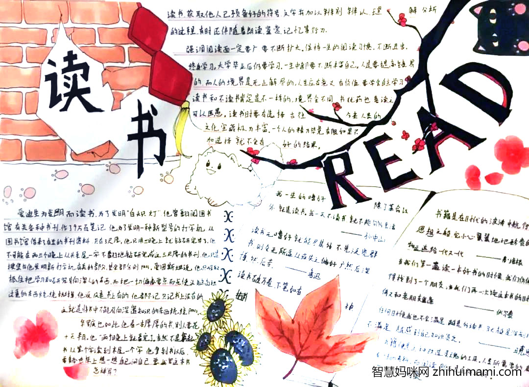 简单又漂亮的读书手抄报绘画-图5