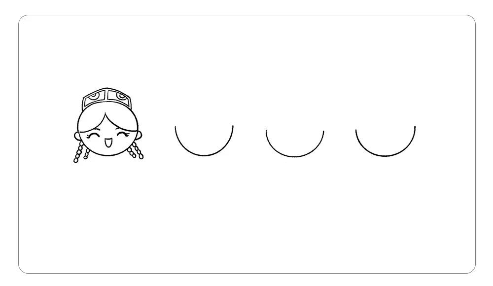 民族团结一家亲简笔画-图4