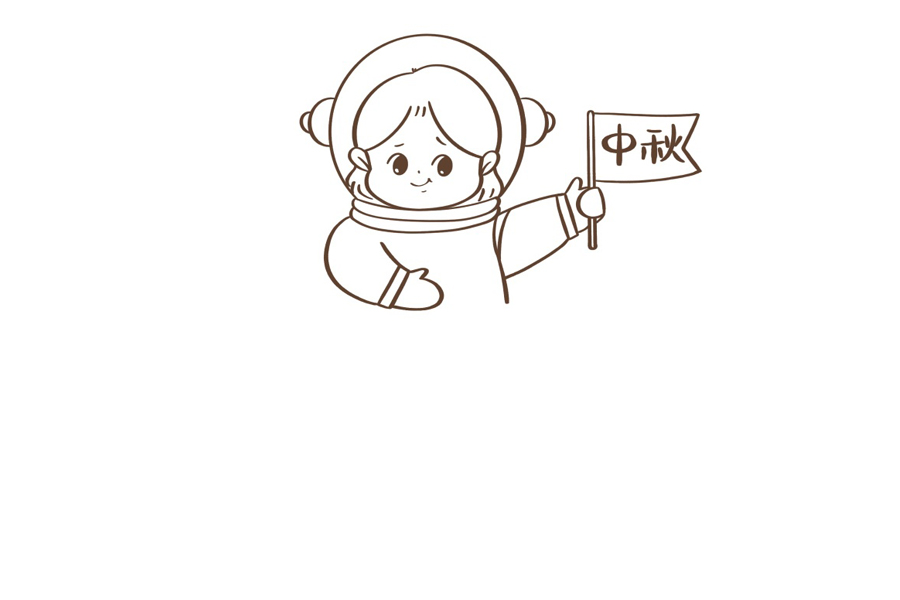 创意中秋节简笔画画法-图2