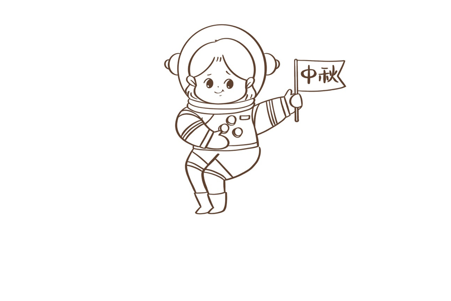 创意中秋节简笔画画法-图5