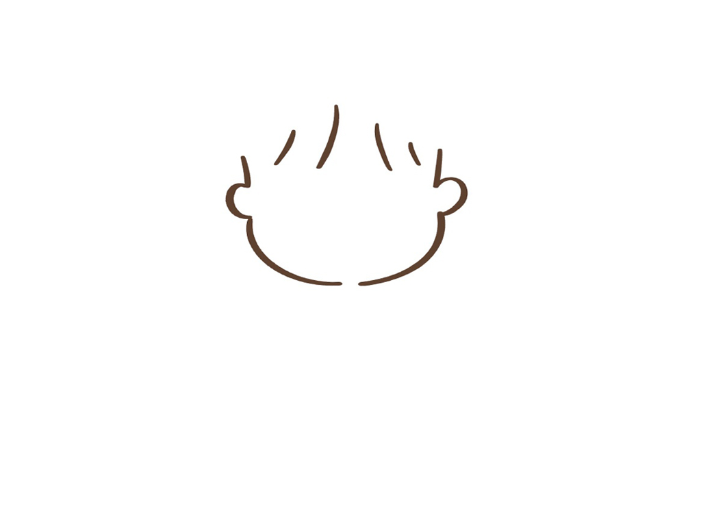 拿着爱心的可爱小女孩简笔画-图2