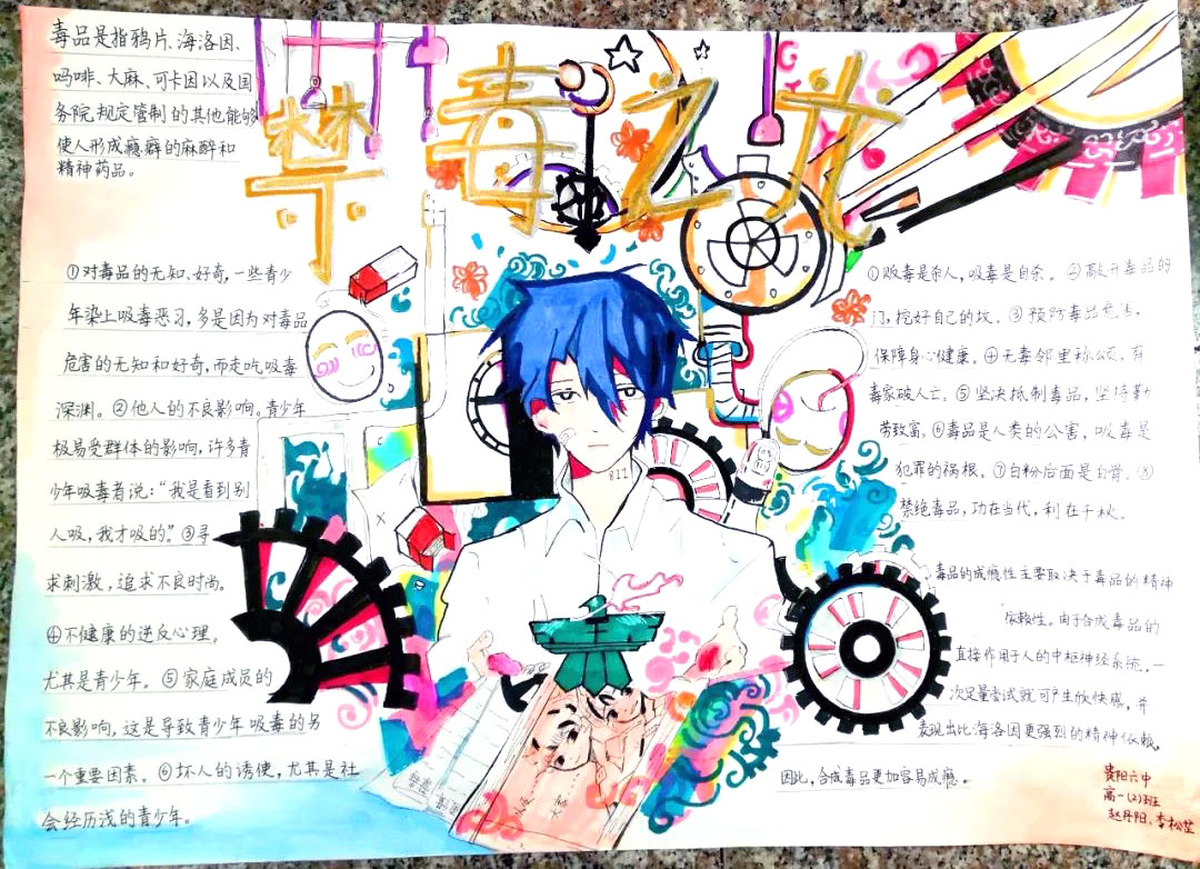 6张精美的禁毒日手抄报获奖作品-图4