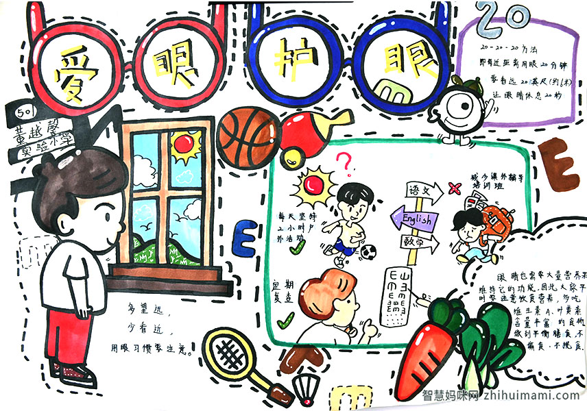保护眼睛手抄报绘画一等奖-图1