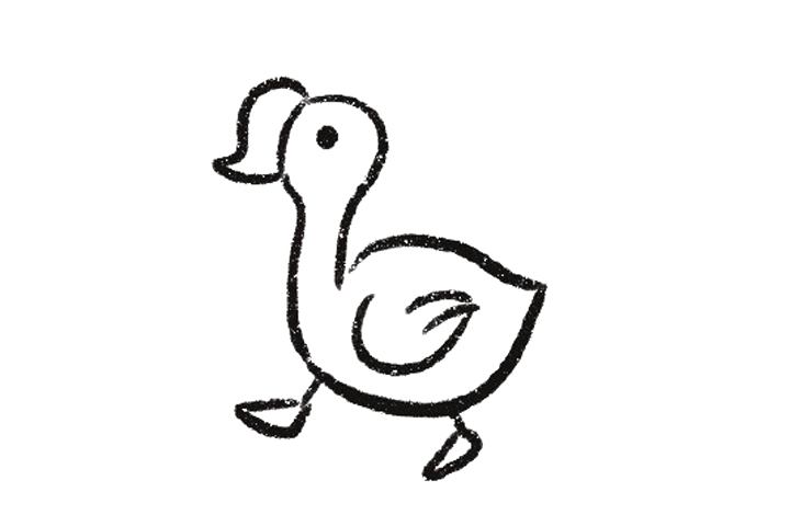 可爱大白鹅怎么画-图7