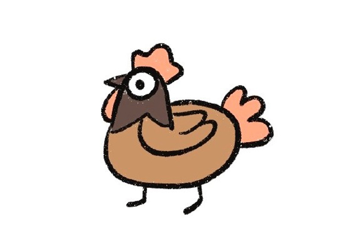 简单母鸡怎么画