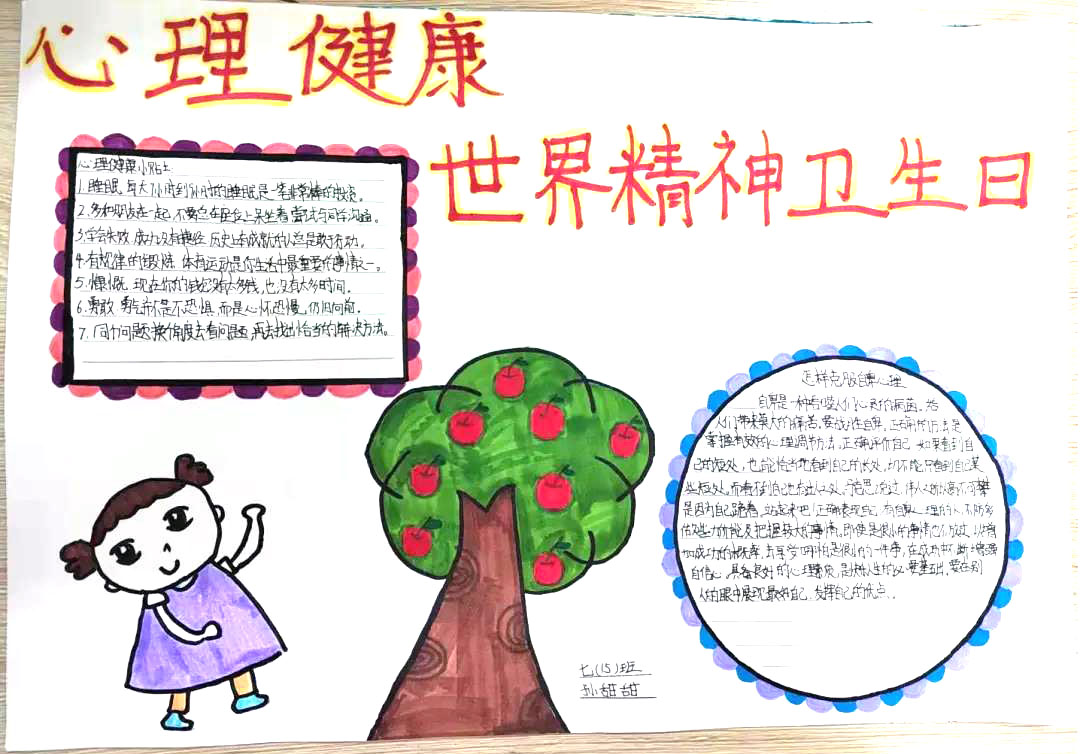 世界精神卫生日手抄报绘画-图2