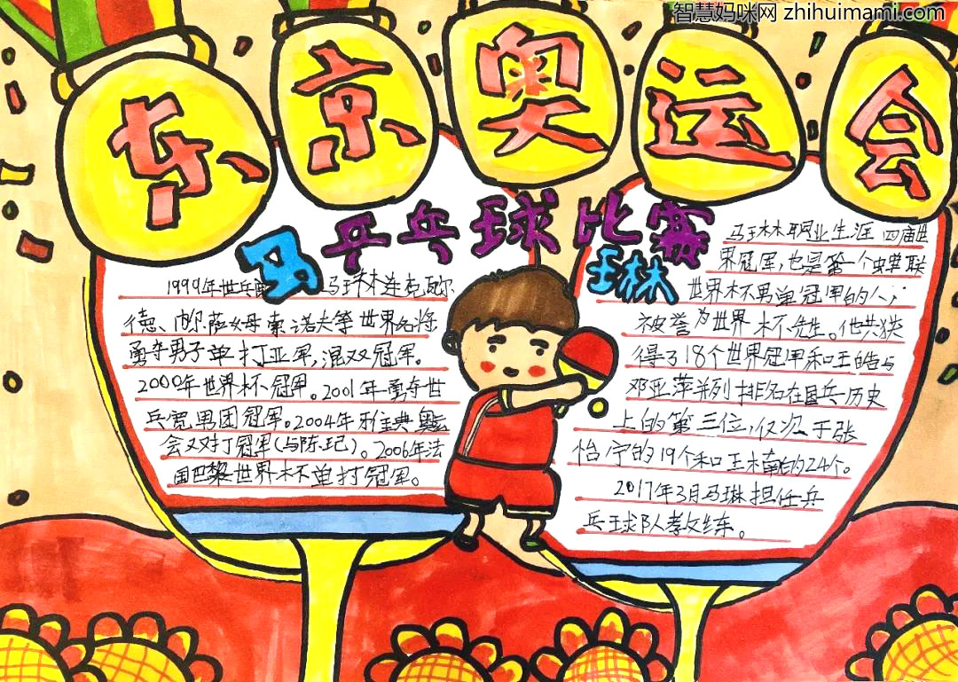 关于2021东京奥运会的手抄报图片-图1