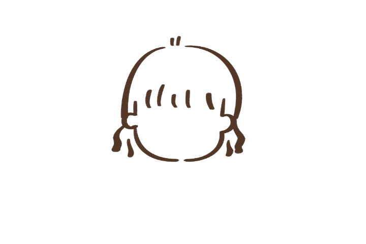 向左看的小女孩简笔画-图3