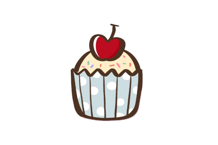 美味小蛋糕简笔画