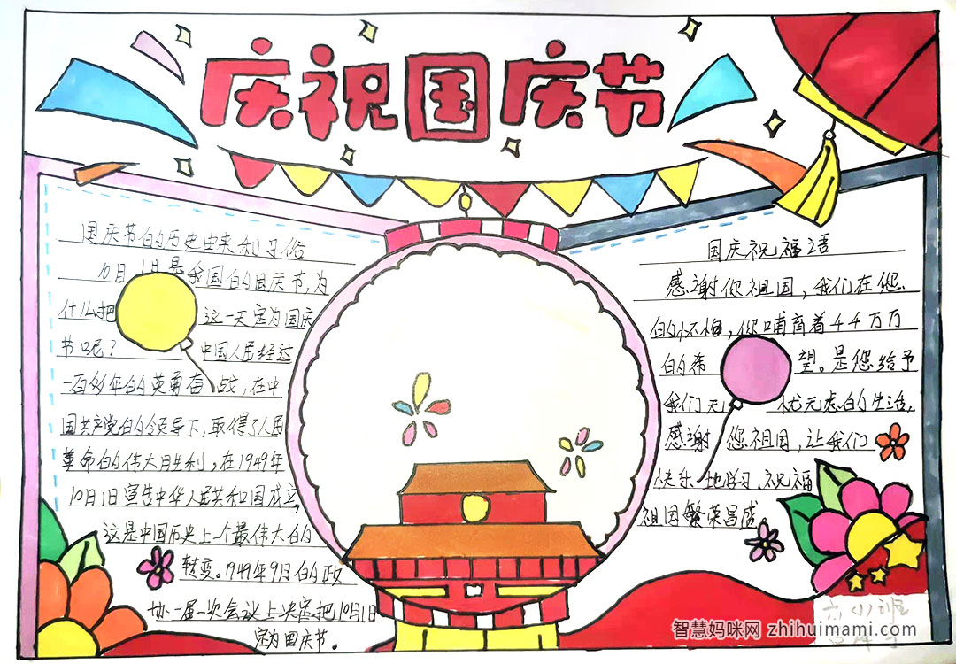 关于国庆72周年的手抄报-图3