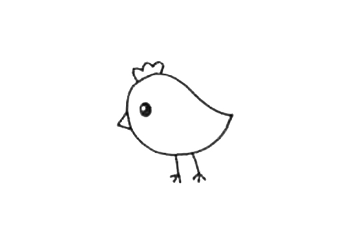如何画简单小鸡简笔画-图3