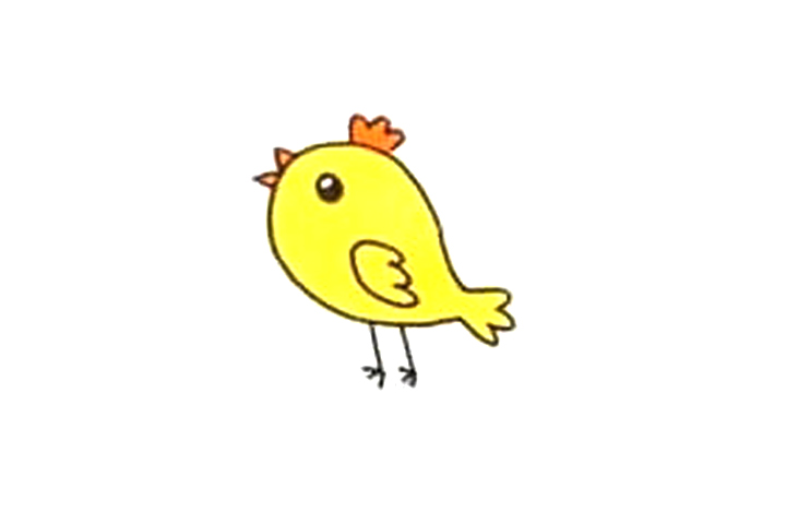 可爱小黄鸡简笔画