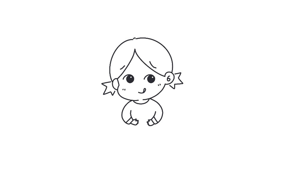 天冷了该穿秋衣秋裤了 小女孩简笔画-图4