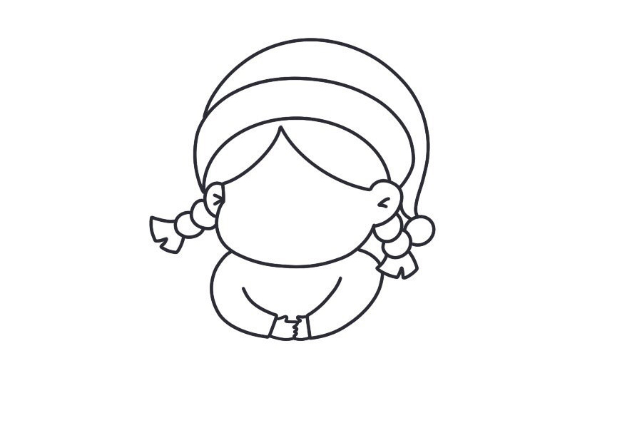 如何画睡衣小女孩简笔画-图5