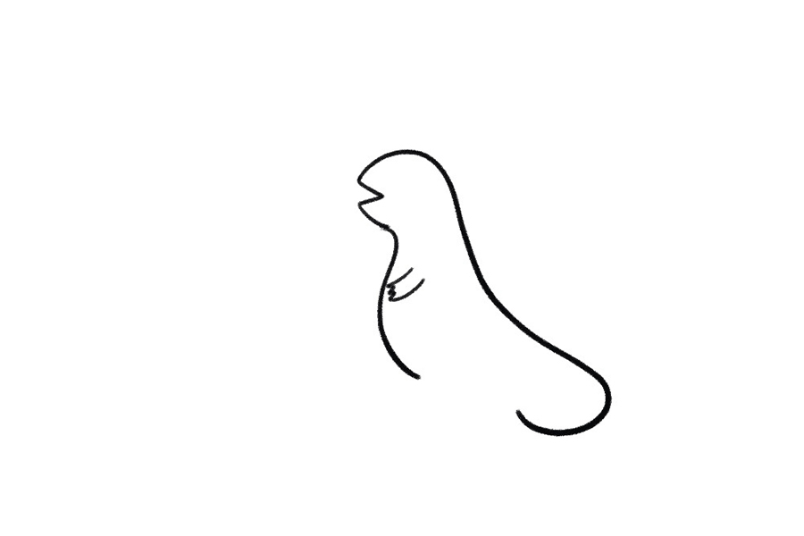 如何画哥斯拉简笔画-图2