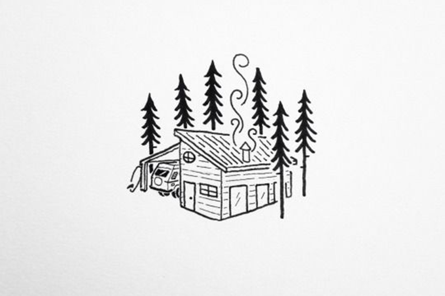 一组可爱的风景简笔手绘图片-图13