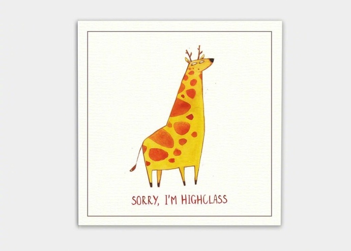 一组可爱小动物明信片简笔画图片-图4