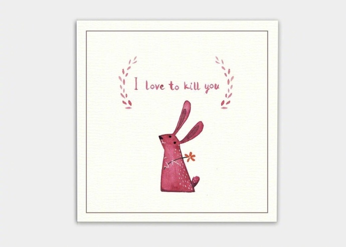 一组可爱小动物明信片简笔画图片-图8