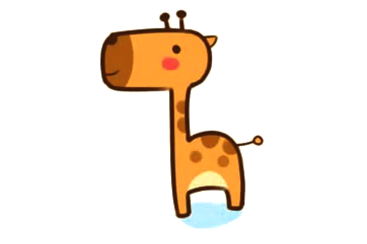 一组可爱长颈鹿简笔画图片-图4