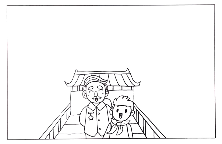 出游版重阳节手抄报画法步骤-图3