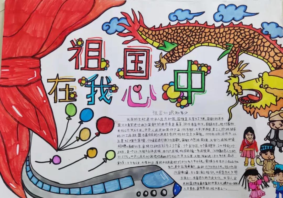 国庆节72周年手抄报简单好看-图3
