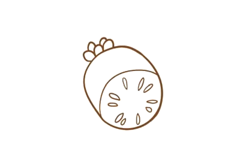 步骤4：画出切割面的细节。