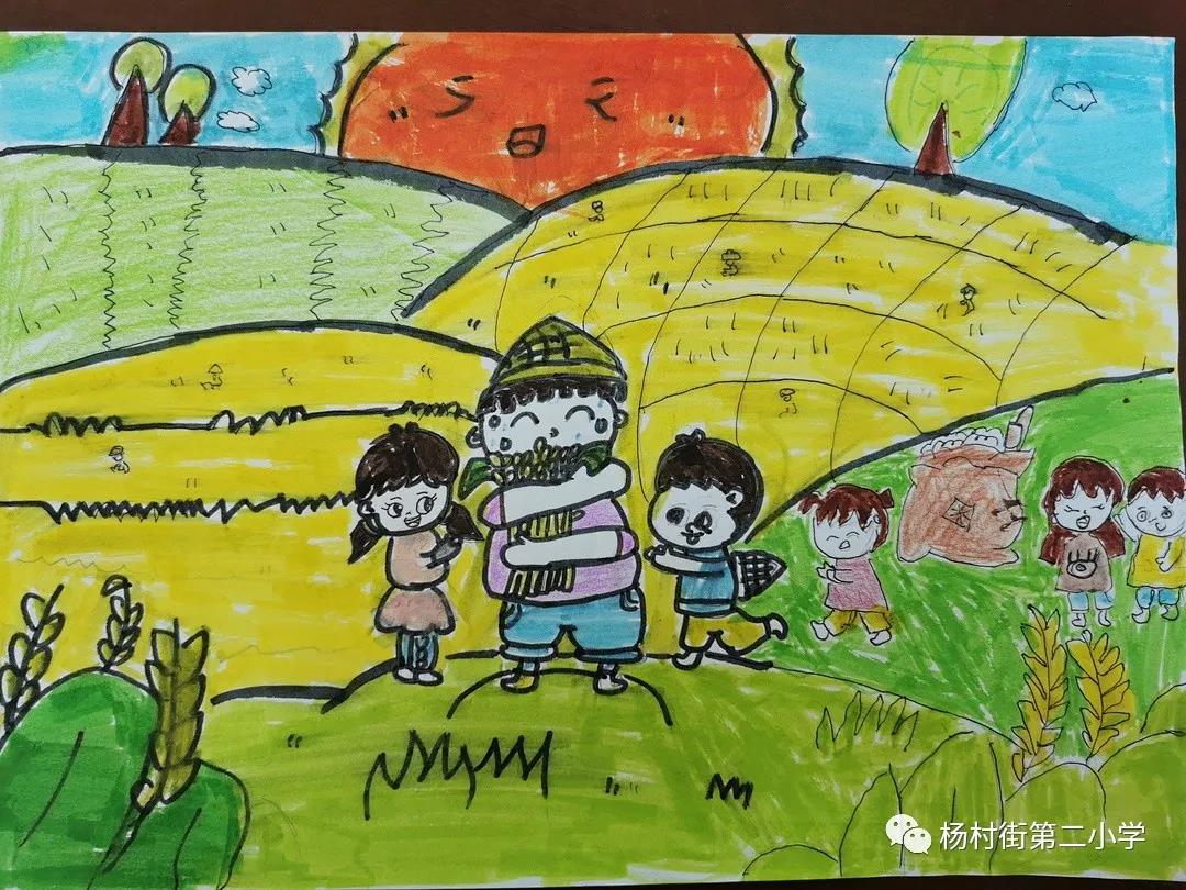 世界粮食日主题儿童画一等奖-图2