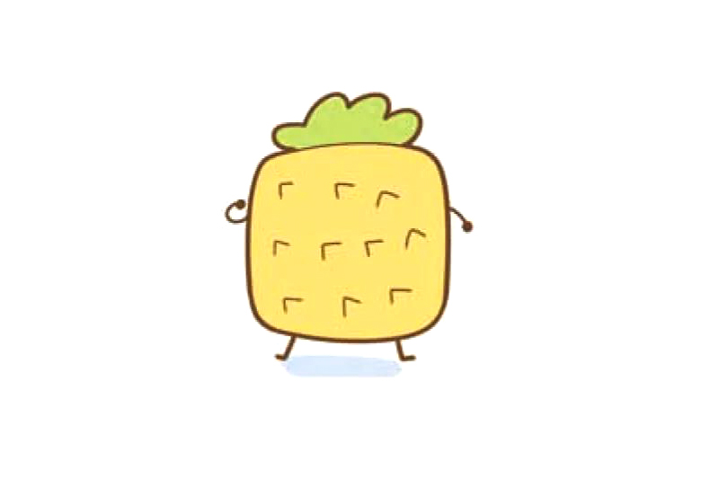 一组简单可爱的菠萝简笔画图片-图2
