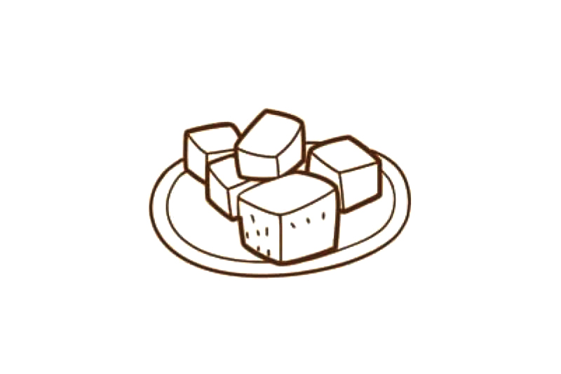 步骤5：添加同心圆，在最近的方块上点上小线段。