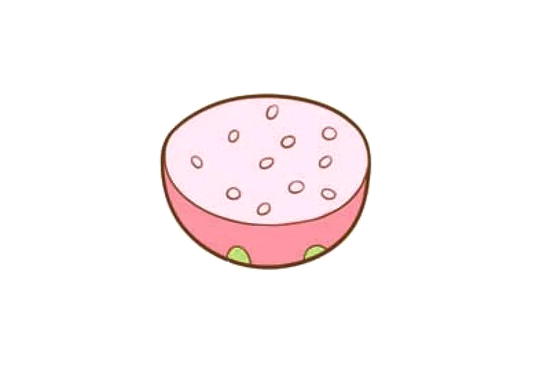 一组简单可爱的火龙果简笔画图片-图2