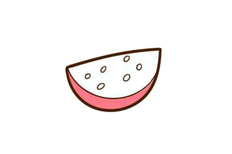 一组简单可爱的火龙果简笔画图片-图3
