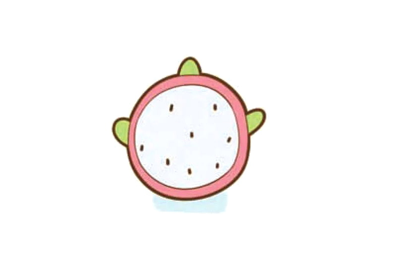 一组简单可爱的火龙果简笔画图片-图6