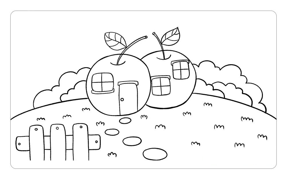 温馨的苹果屋儿童画画法步骤-图8