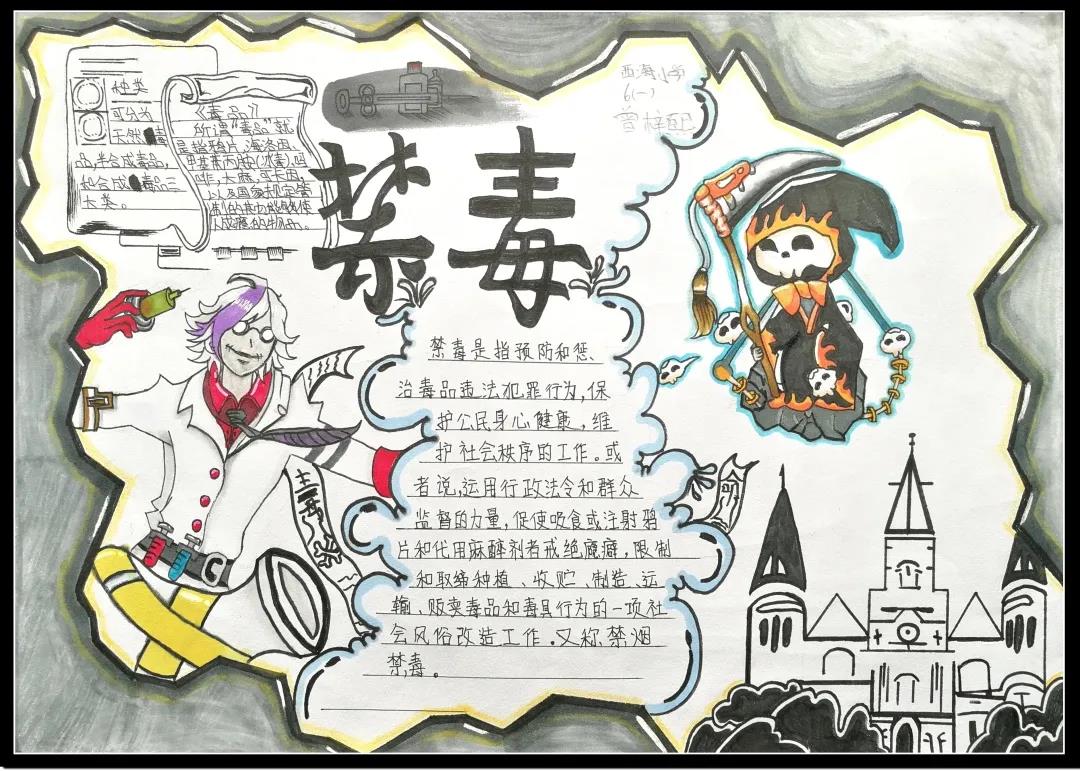 禁毒手抄报简单又漂亮-图1