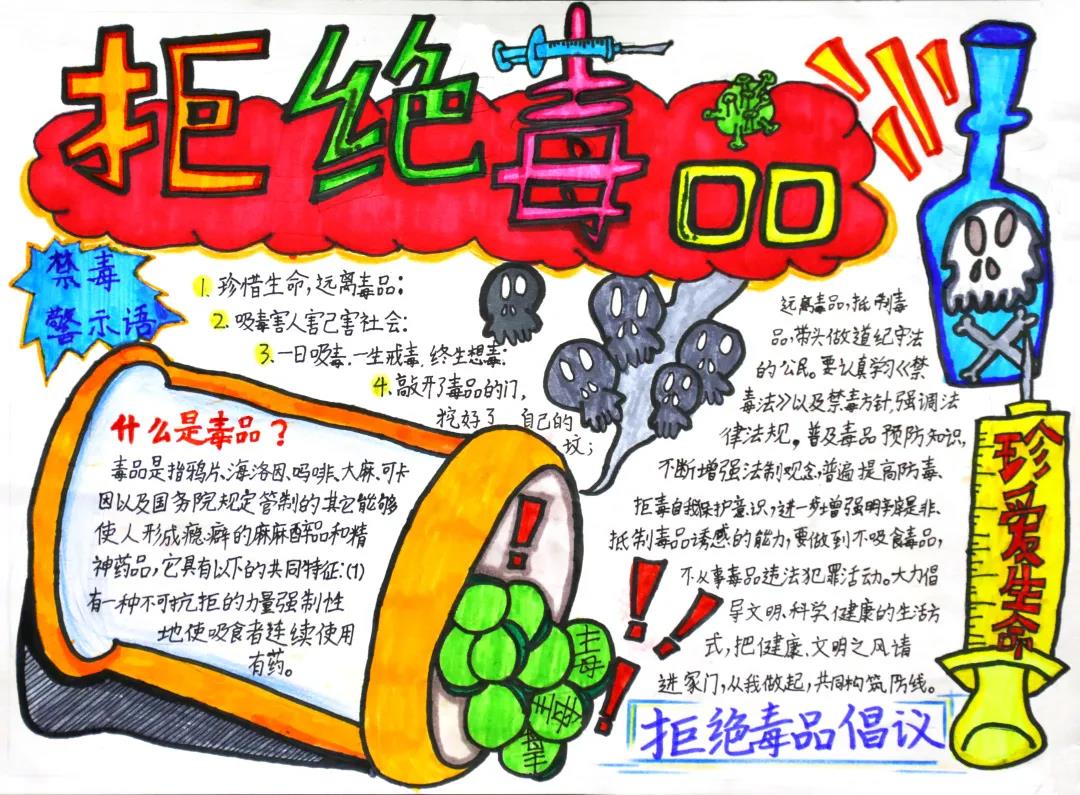 禁毒手抄报简单又漂亮