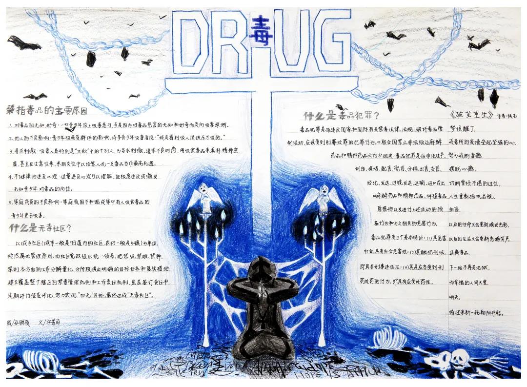 宣传禁毒手抄报中学生-图7